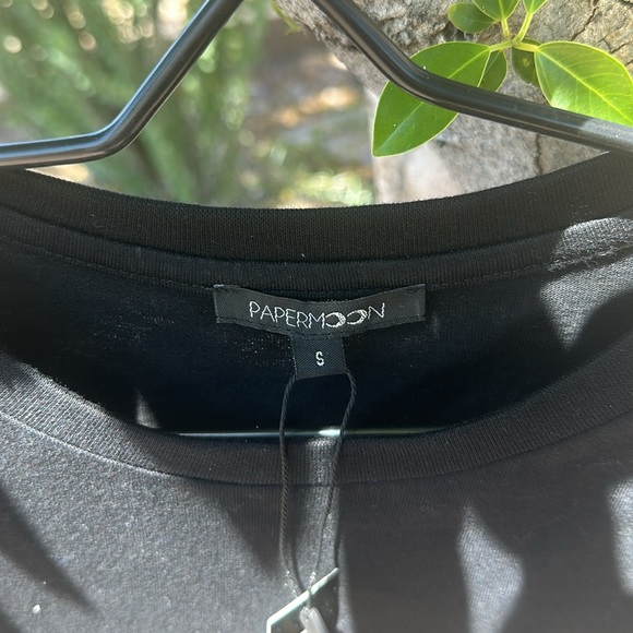 NWT Papermoon black corset tee, size small - Picture 5 of 8